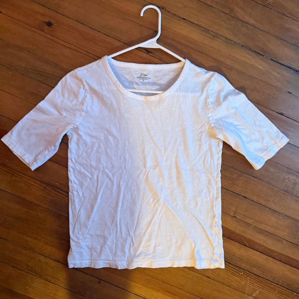 J Crew vintage cotton white tee